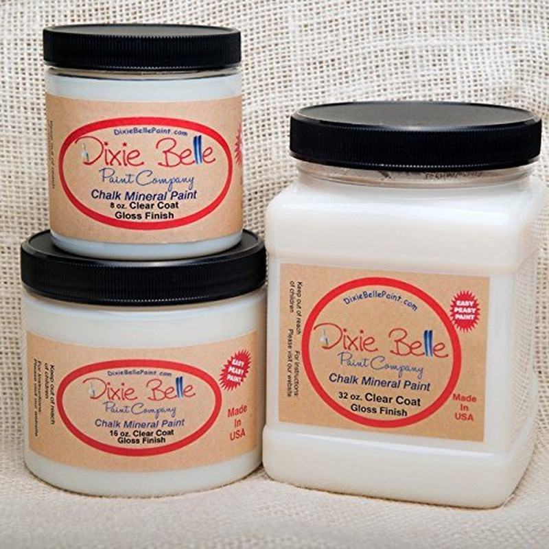 Dixie Belle Paint Company Gloss Clear Coat 32Oz Glossy Finish Polyacrylic