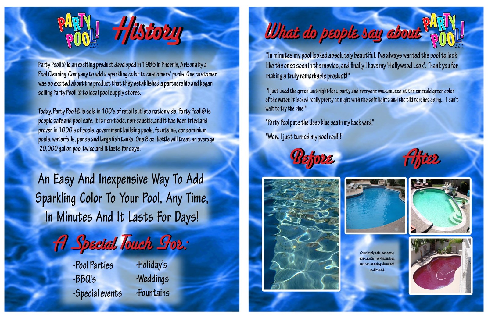 3 Pack – Party Pool Color Additive Green Lagoon