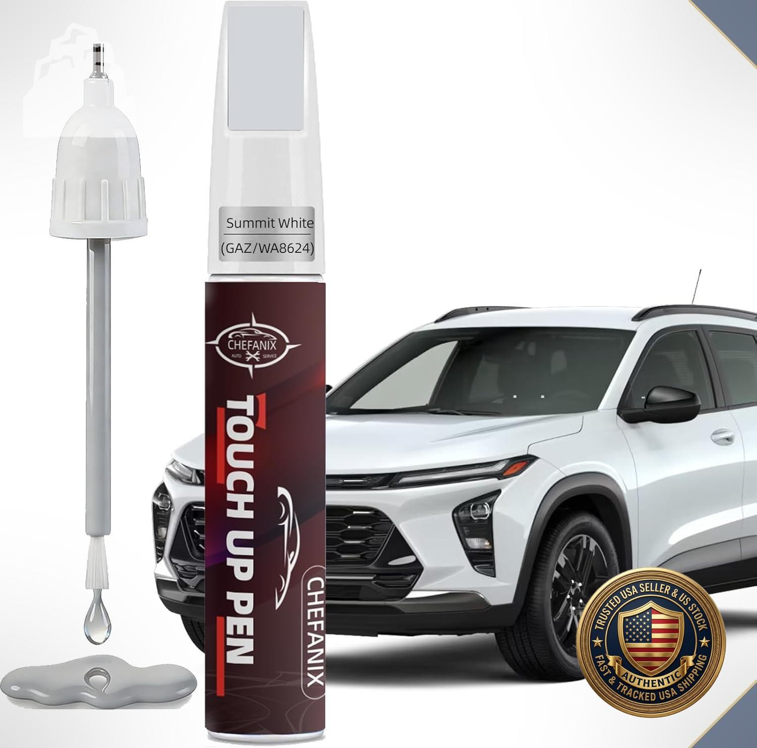Touch Up Paint Pen Summit White GAZ/WA8624 Chevrolet GMC Scratch Repair