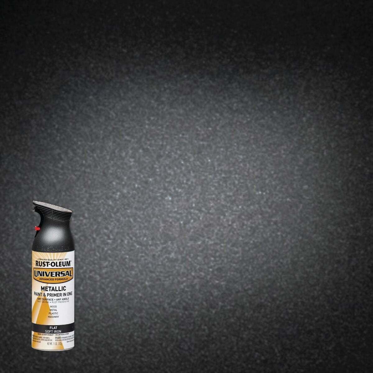 Rust Oleum Universal All Surface Paint 11 Ounce Flat Soft Iron Fast Drying