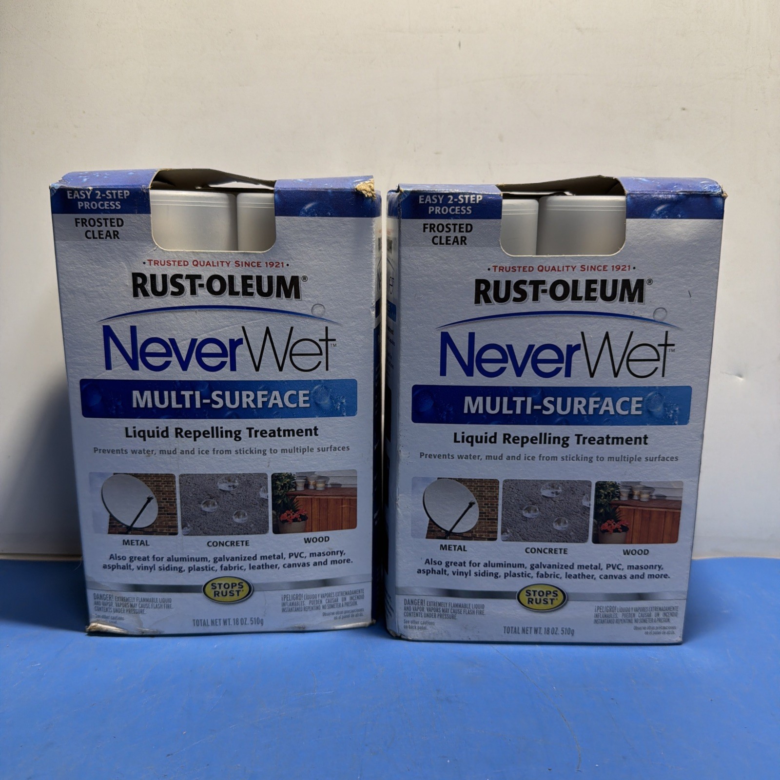 2x Rust-Oleum NeverWet Multi-Surface Liquid Repelling Treatment Kits. Read