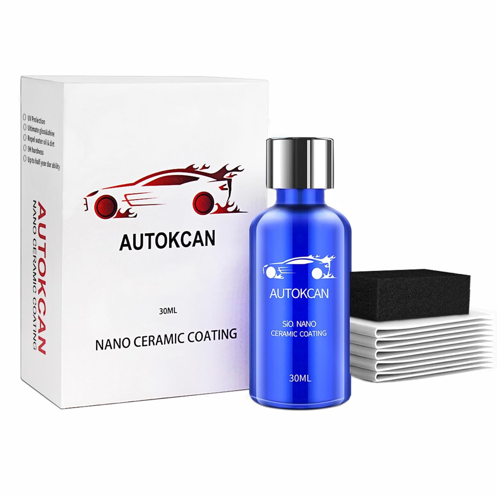 9H Nano Ceramic Coating for Cars, Anti-Scratch High Gloss Ceramic Coating Kit…
