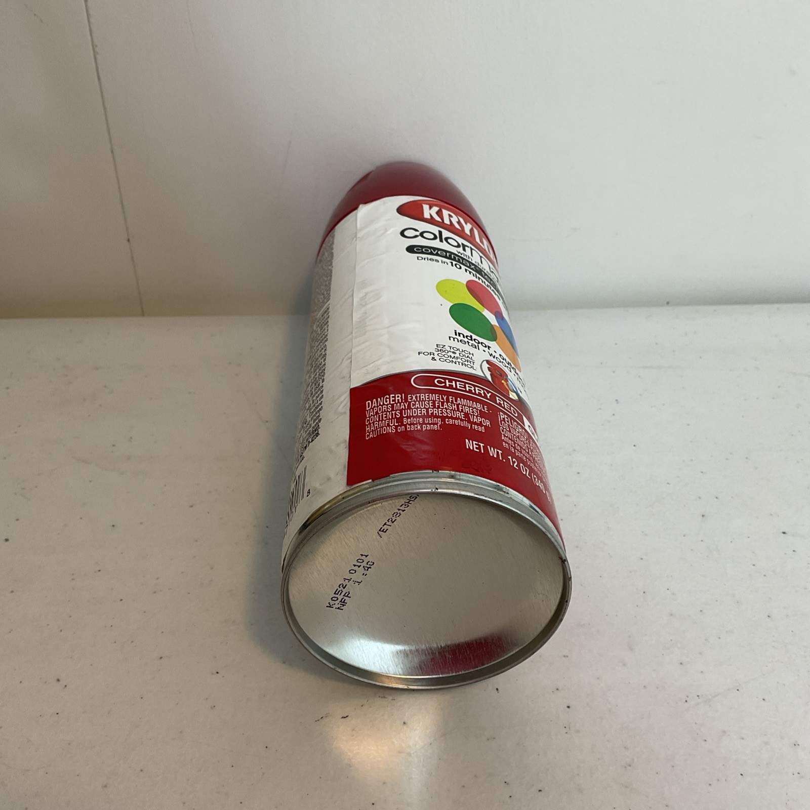 2013 Krylon ColorMaster Cherry Red Gloss Acrylic Enamel spray paint 12 oz metal