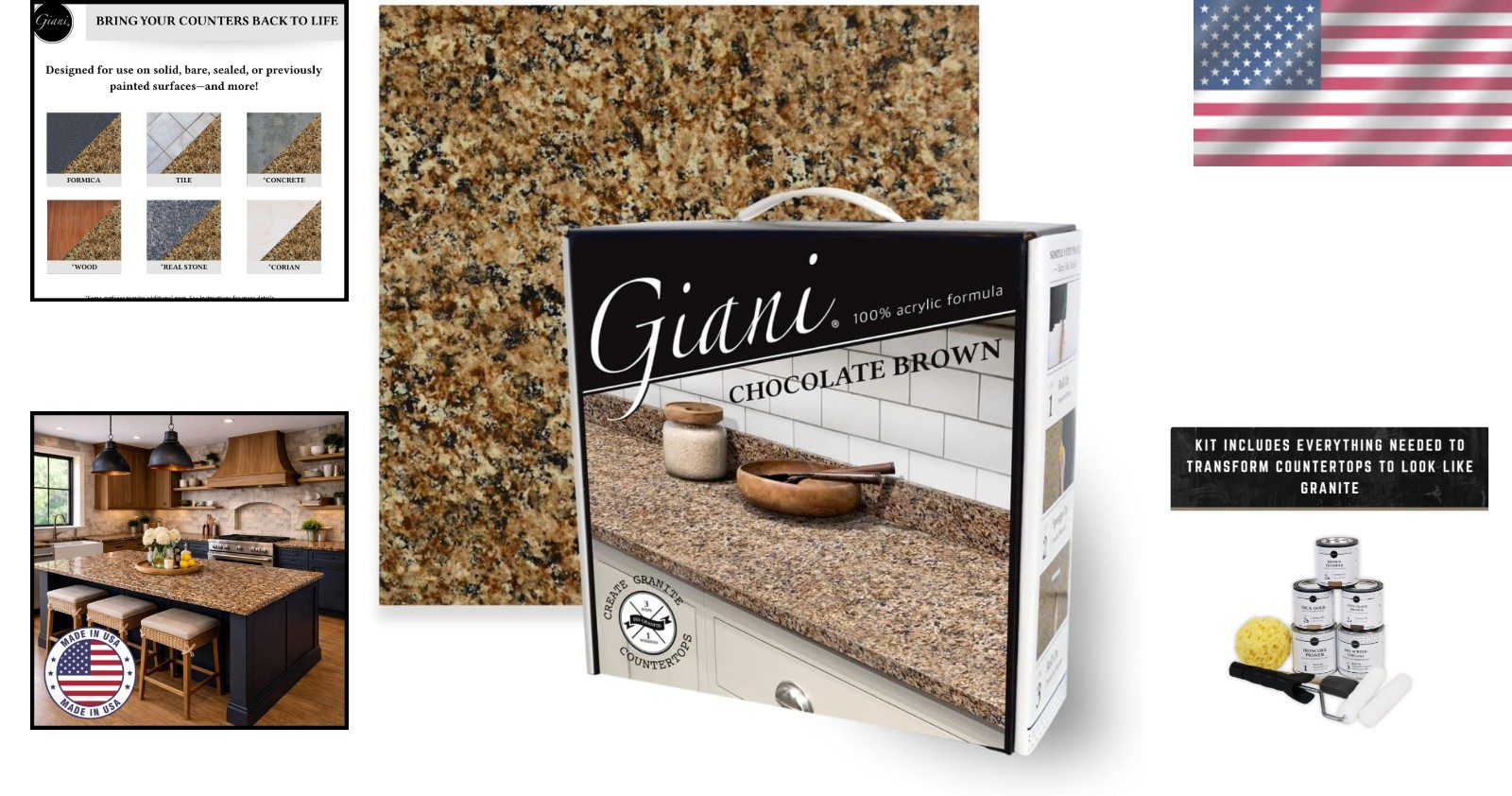 Brown Acrylic Countertop Paint Set – Easy Application
