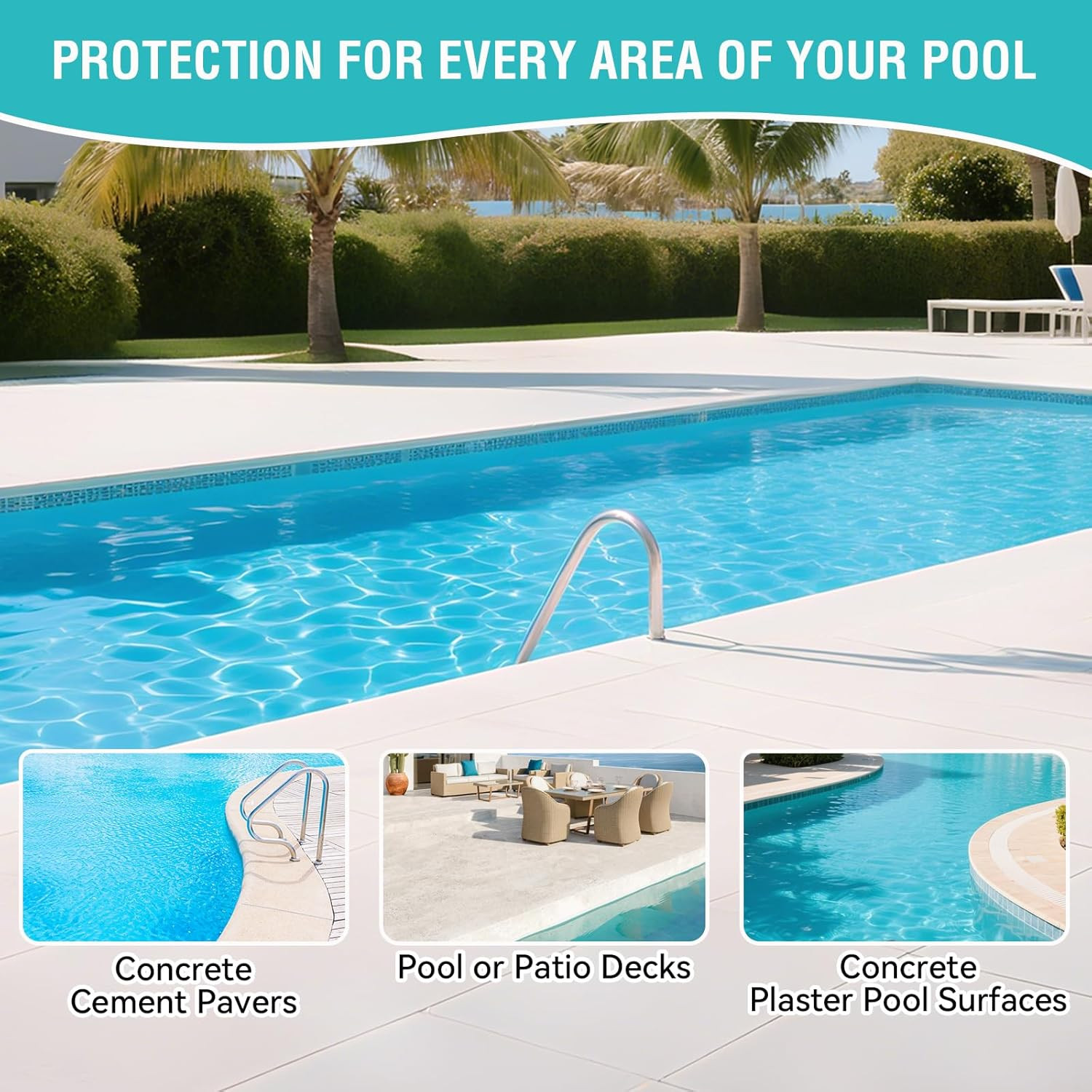 Waterproof Paint Light Gray 1 Gallon for Walls, Floors, Pools & Outdoor Use