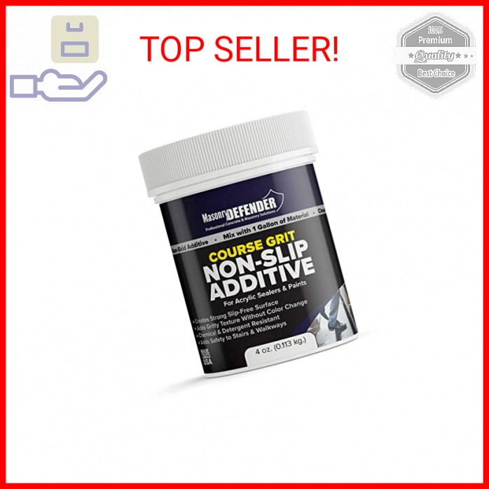 MasonryDefender Anti Slip Additive Coarse Grit – Non Slip Floor Grip for Acrylic