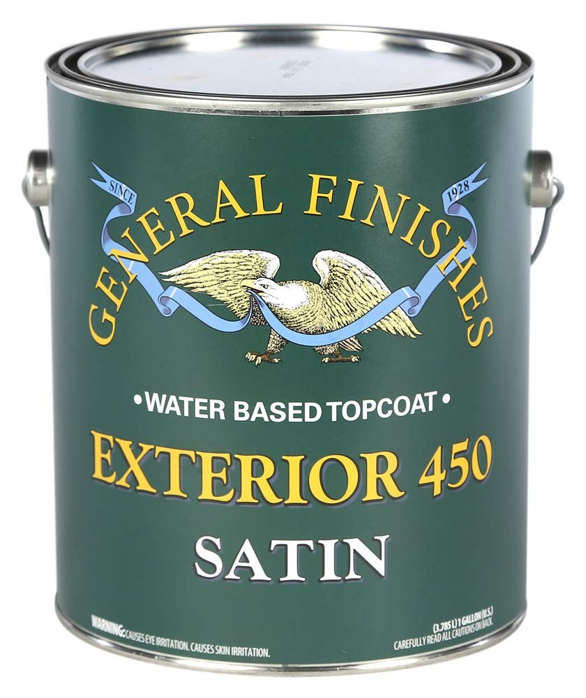 Exterior 450 Water Based Topcoat, 1 Gallon, Satin