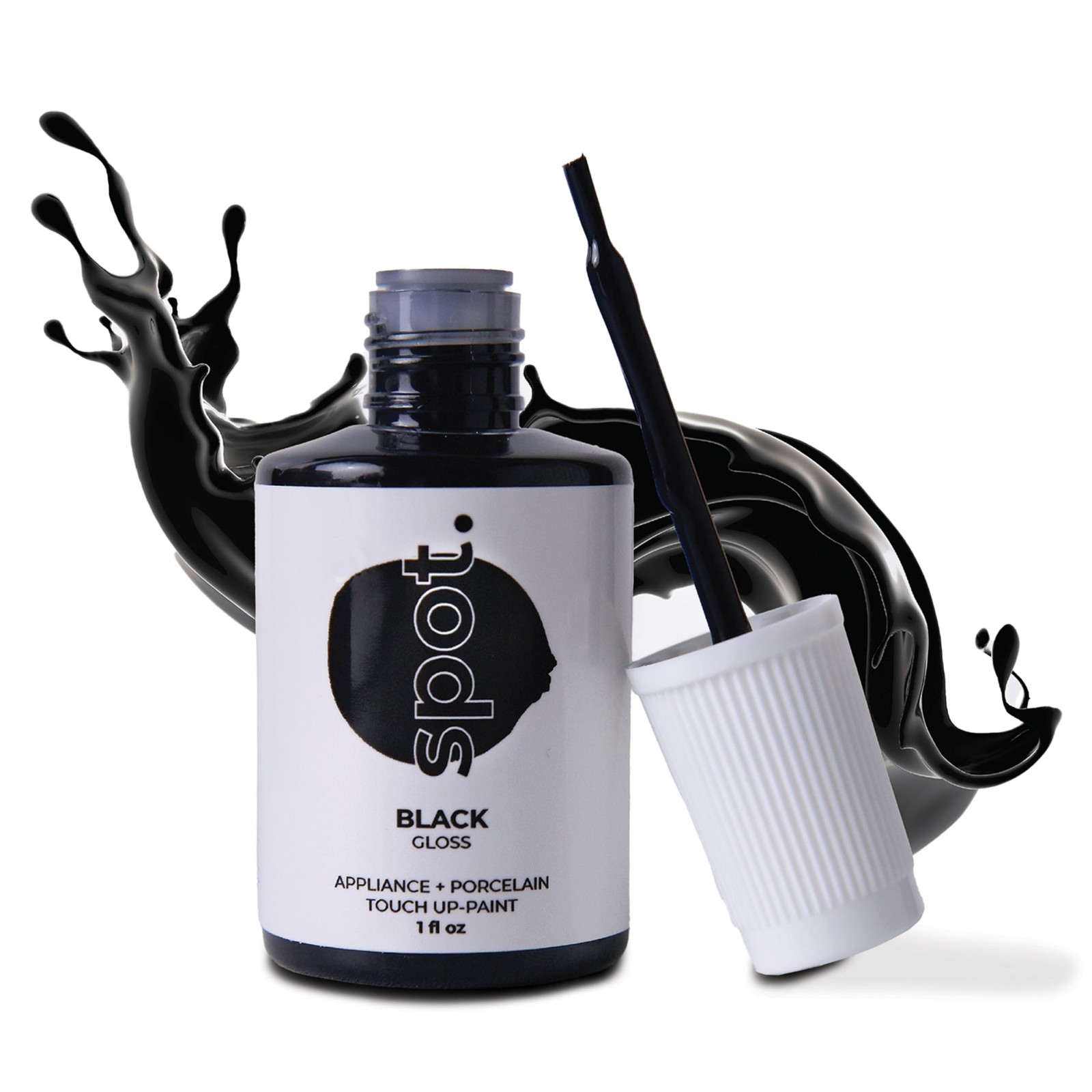 High-Gloss Black Touch Up Paint – Porcelain and Appliance Repair for Chips Stai