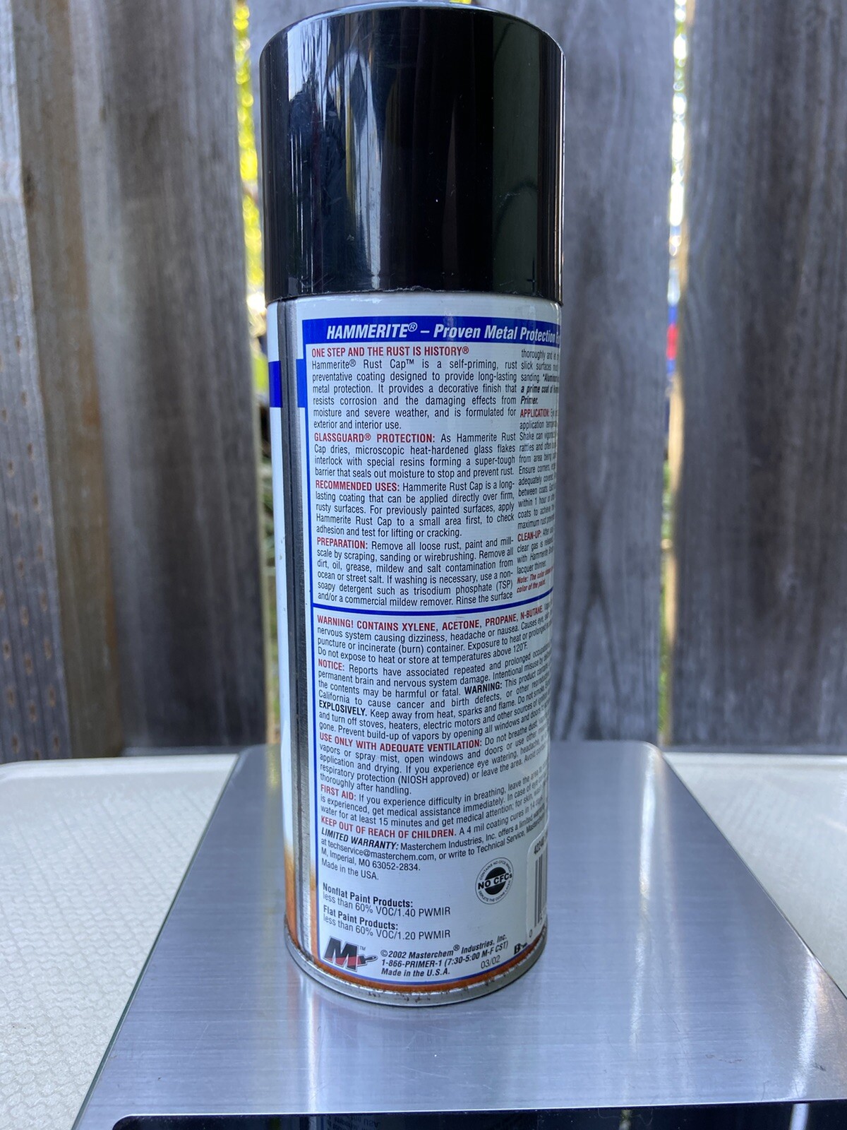 Hammerite Rust Cap Smooth Finish Black Spray Paint Used 12 Oz