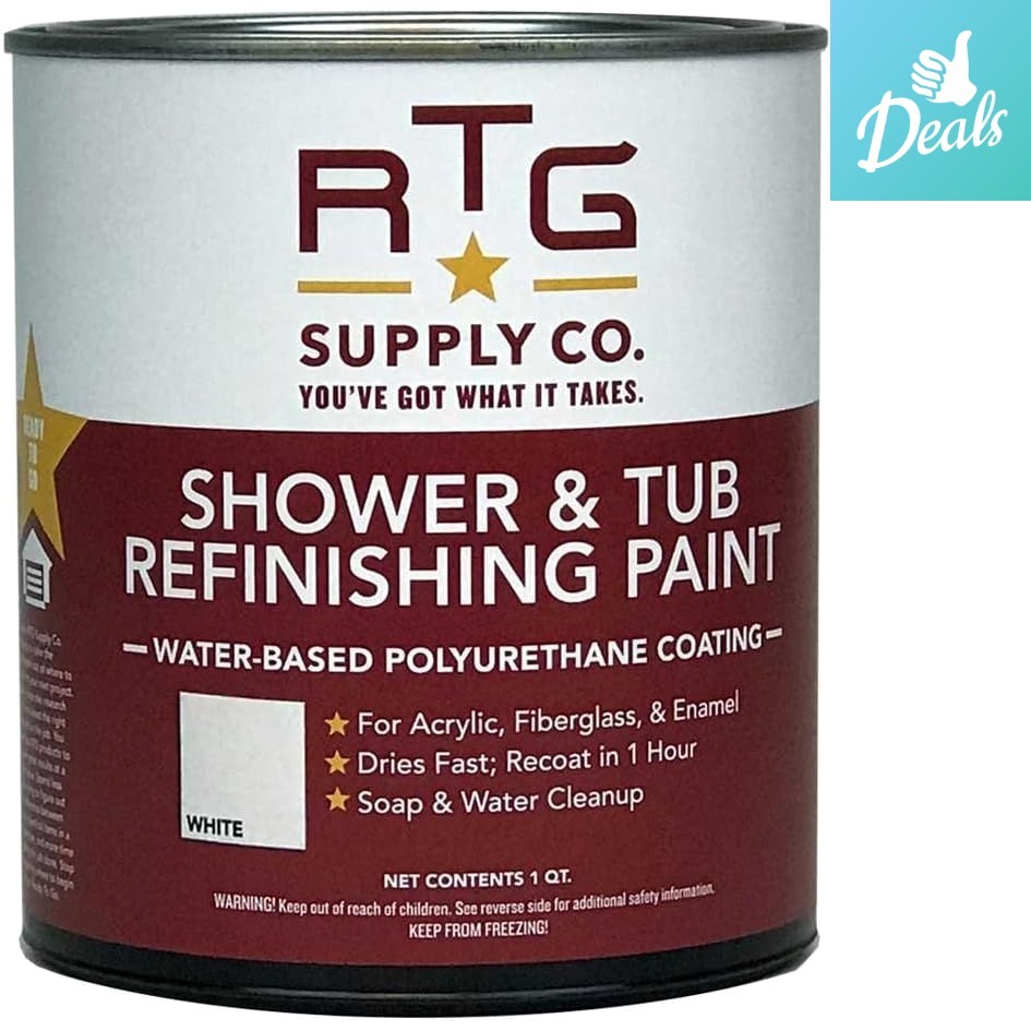 Transform Your Tub with RTG White Refinishing Paint – Low-VOC, 1-Hour Dry Time