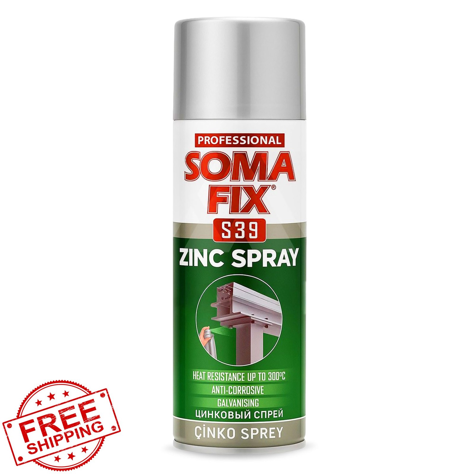 professional soma fix Cold Galvanizing Spray Paint 13.5oz