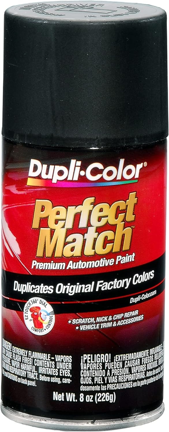 Dupli Color Perfect Match Automotive Spray Paint 8Oz Flat Black Easy Use