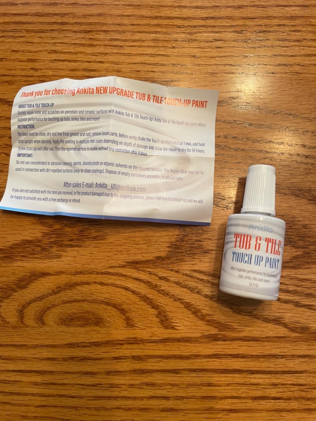 Gloss White Porcelain Sink Touch Up Paint, Tub & Tile Scratch Repair Kit