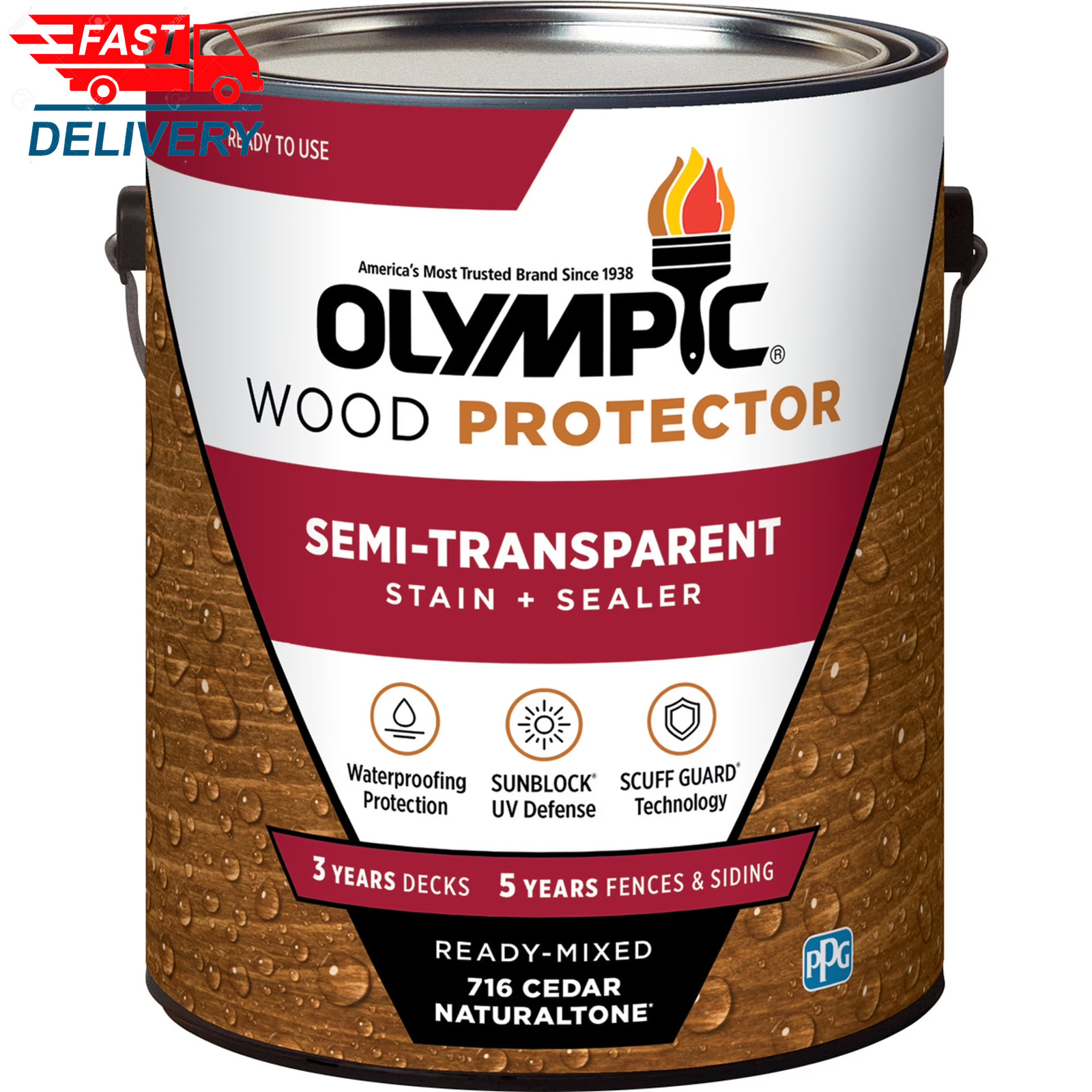 Wood Protector Cedar Semi-Transparent Exterior Wood Stain, 1 Gallon ✅ 👈