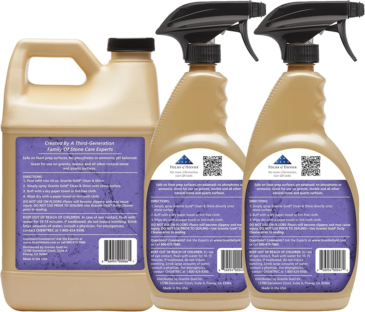 Clean & Shine Spray Granite Marble & Other Natural Stone & Quartz Surfaces 1 x