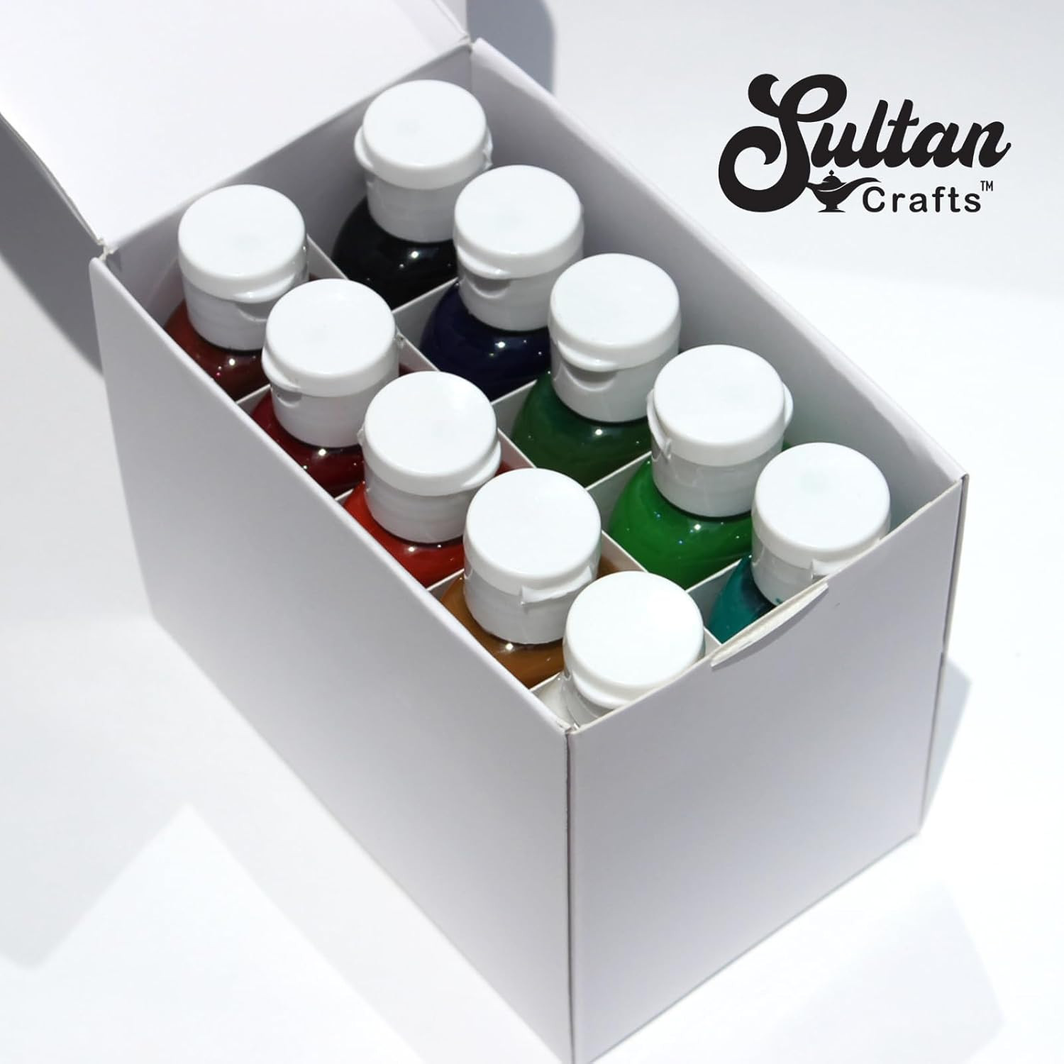 10-Piece Water-Based Kit – Vibrant Semi-Translucent Colors for Wood and Artisti