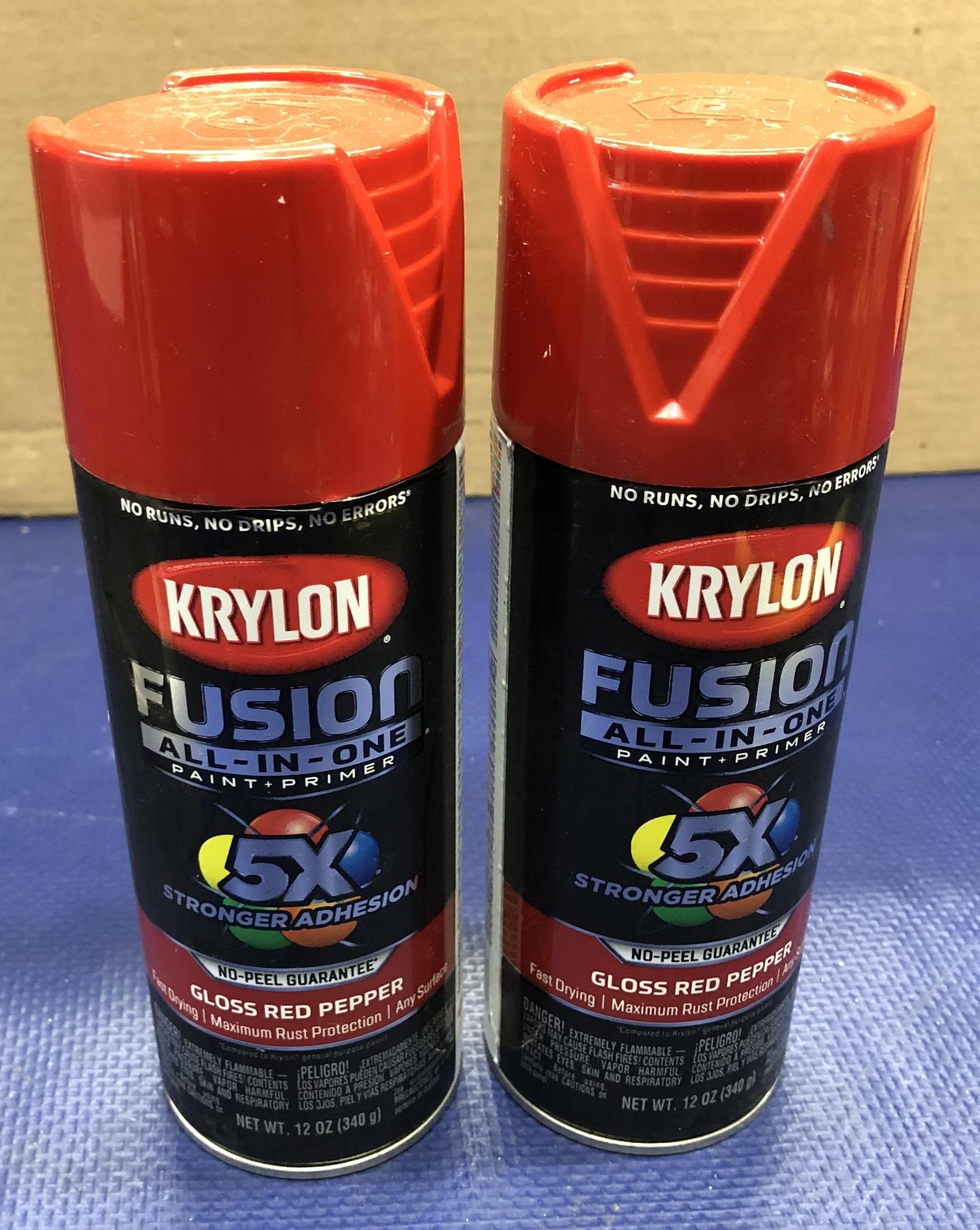 Krylon Fusion Spray Paint 12oz Cans X 2 – Gloss Red Pepper 2720