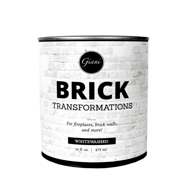 Giani Brick Transformations Whitewash Paint For Brick And Fireplaces- 16 Oz Pint