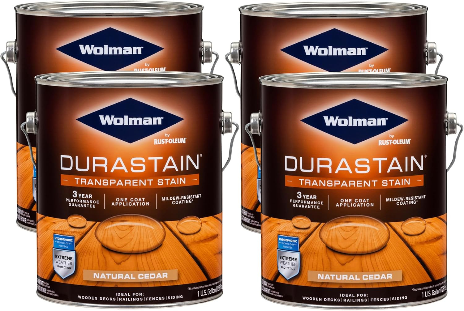 Durastain Natural Cedar Water-Based Wood Stain – 4 Gallon Pack