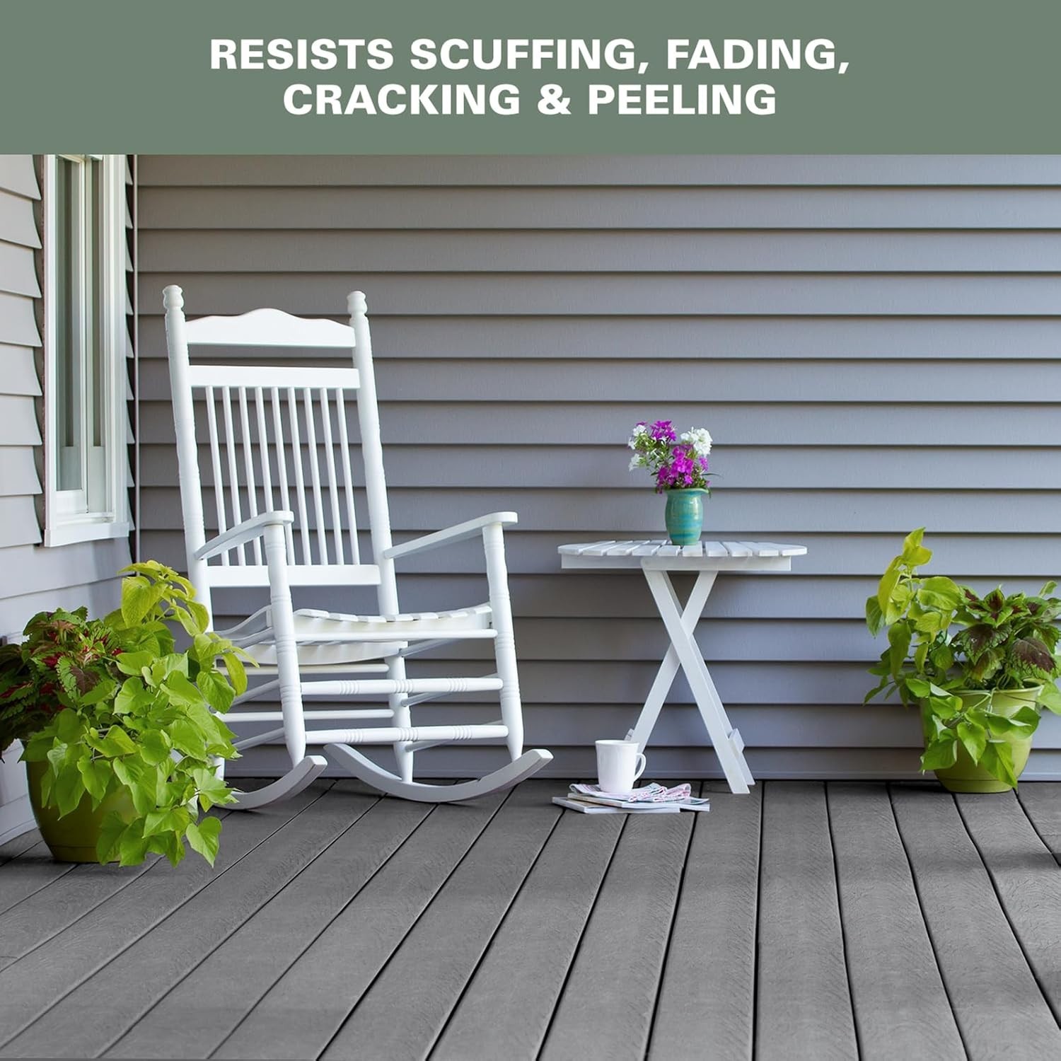Low-Lustre Enamel Porch & Patio Paint, Slate Gray