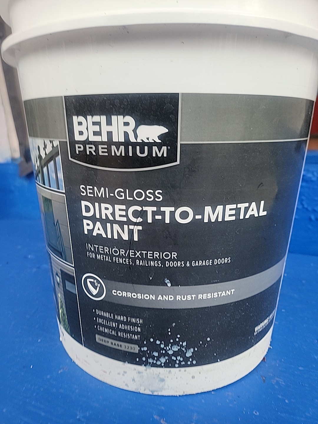 Direct-to-Metal Interior/Exterior Paint Semi-gloss Red New 5 Gallon