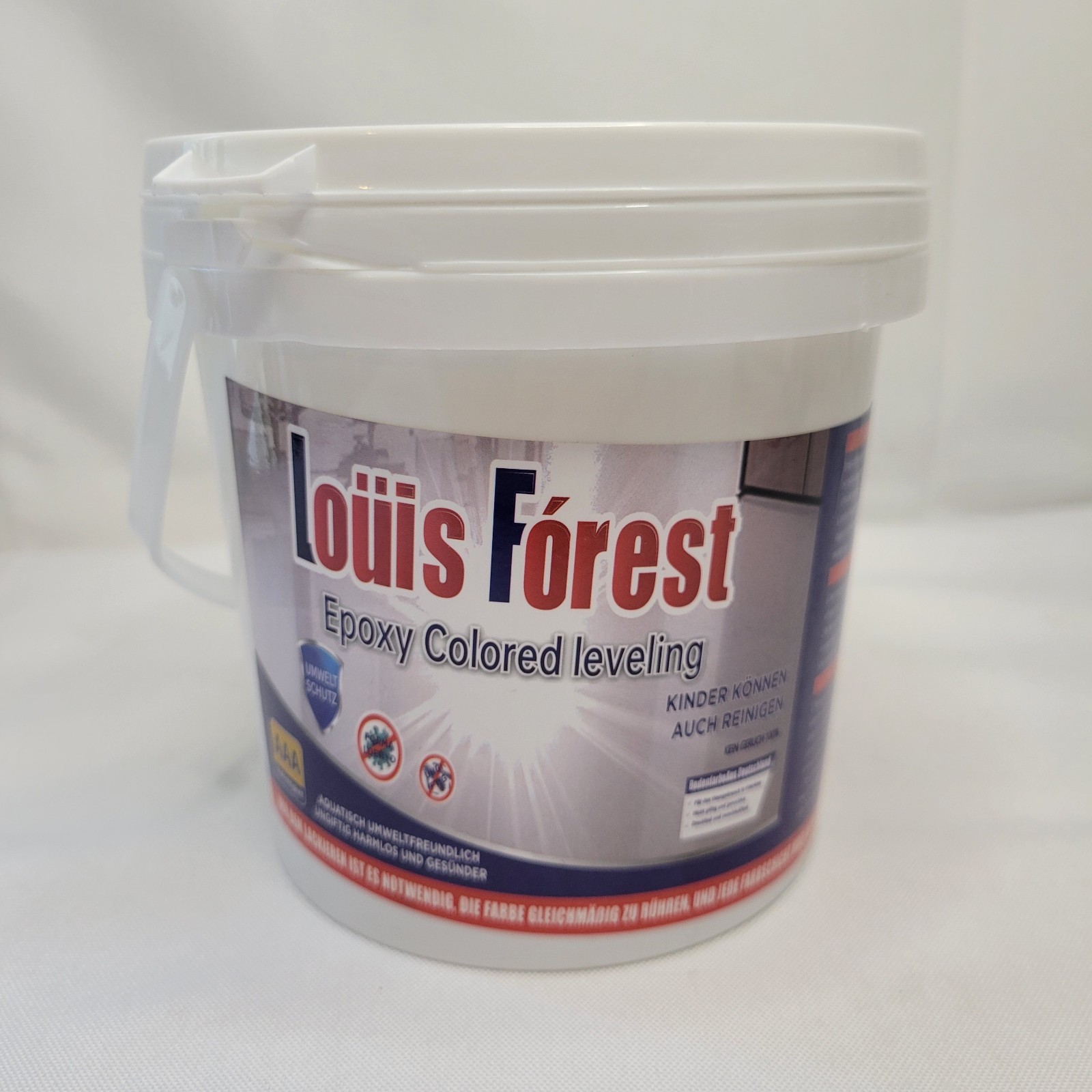 High-Gloss Marble Effect Epoxy Floor Coating, Epoxy Floor Paint White Linen Gray