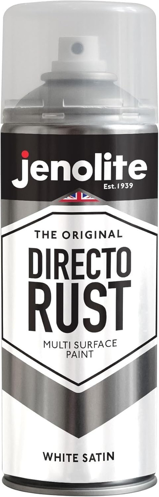 Directorust Satin Spray Paint | WHITE | 400Ml (13.52Fl Oz) | Semi-Gloss Spray Pa