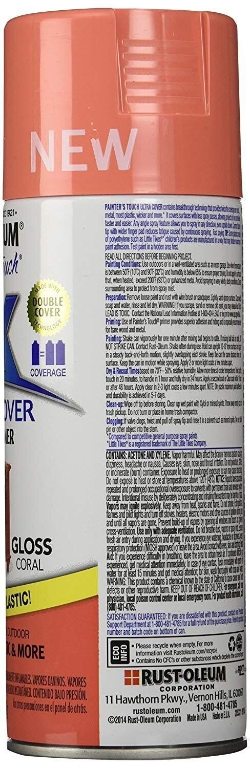 Rust-Oleum PTUCG249-189 Painter’s Touch Ultra Cover Gloss Aerosol Paint, 12…