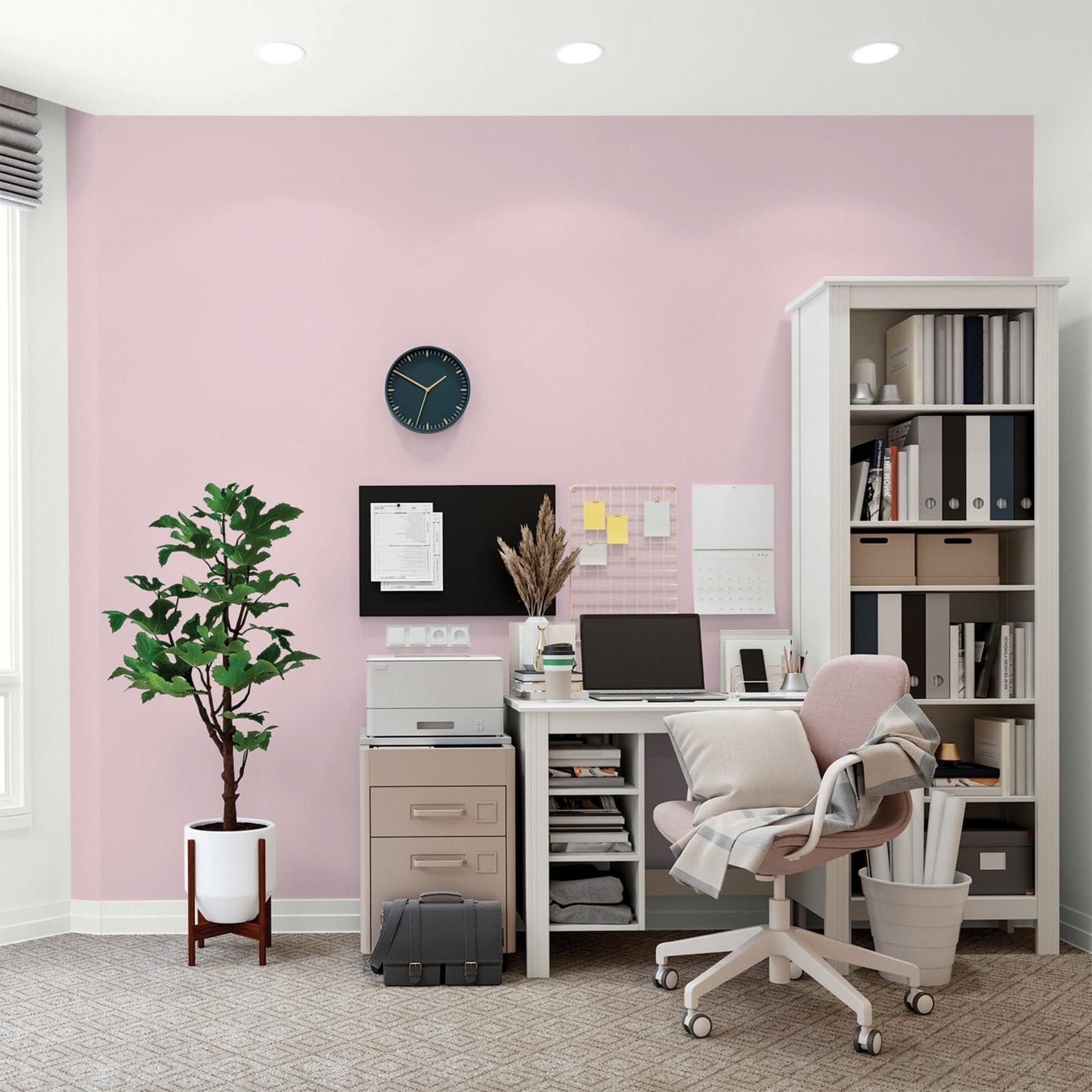 Fundamentals Rose Cloud / Pink, Flat Interior Paint, 1 Quart