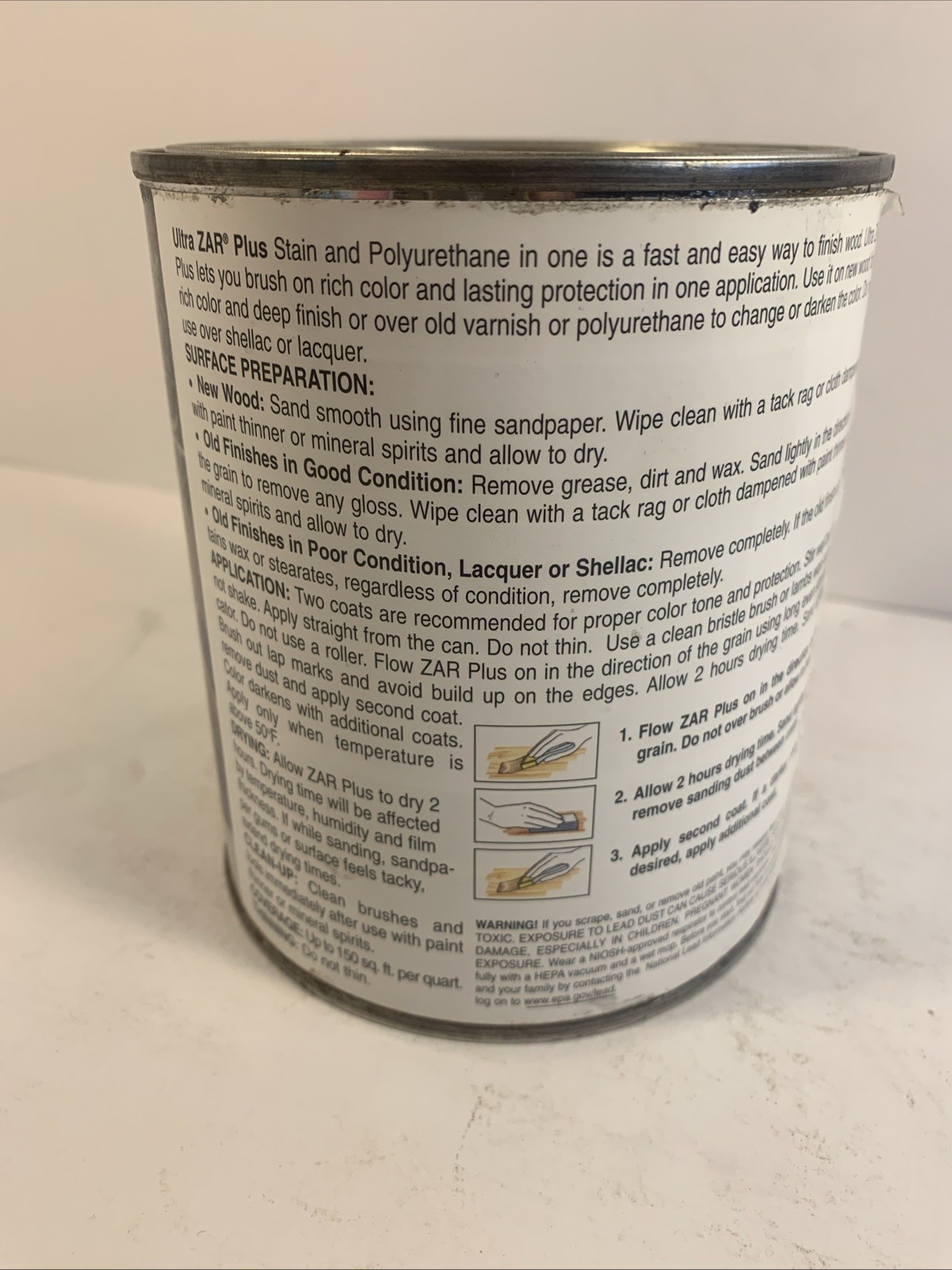 ULTRA ZAR Plus 150 Gloss Cherry Oil-Based Wood Stain and Polyurethane 1 Quart