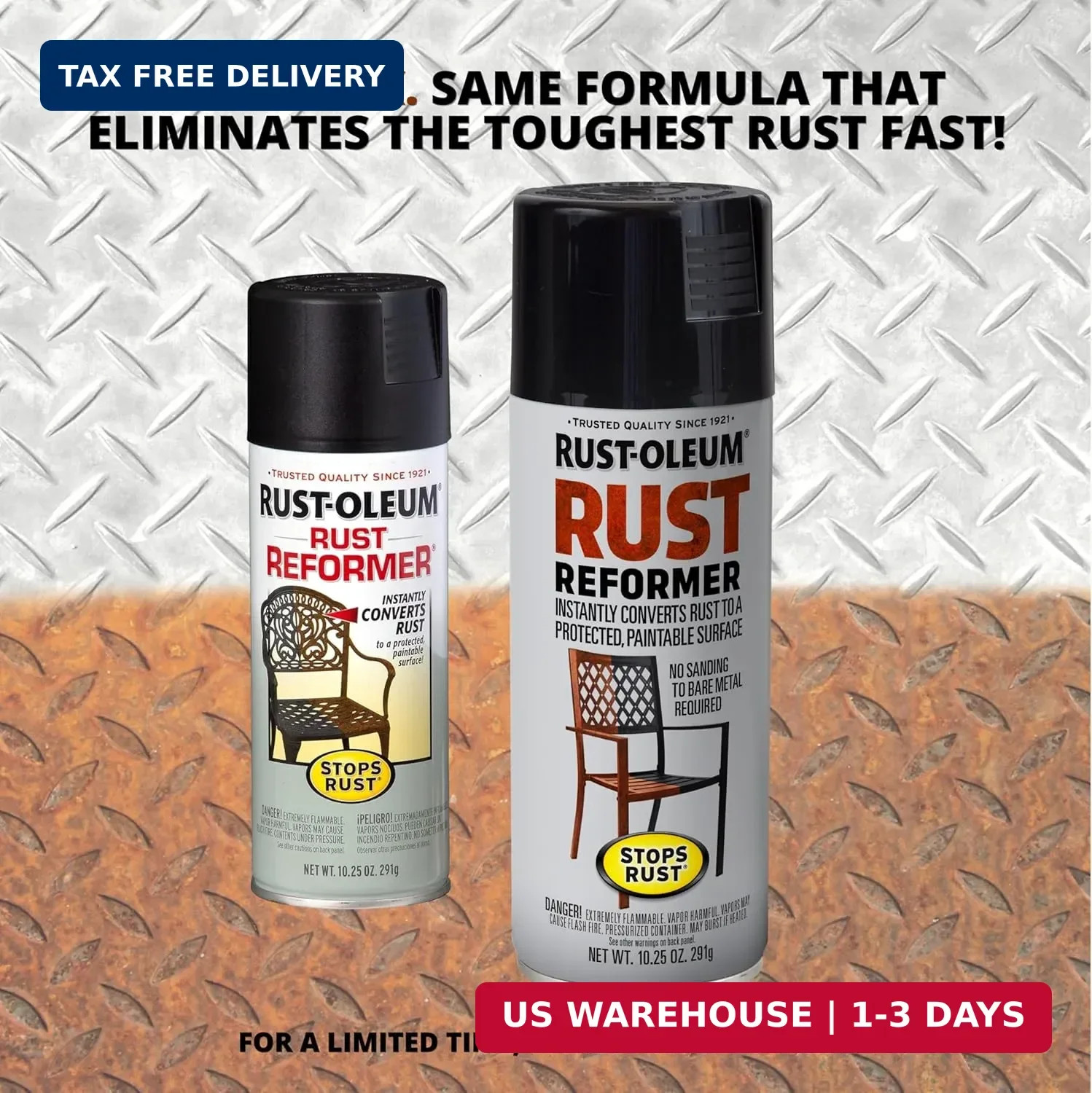 Rust-Oleum Stops Rust Reformer Spray, Instantly Converts Rust to a Protected Pai