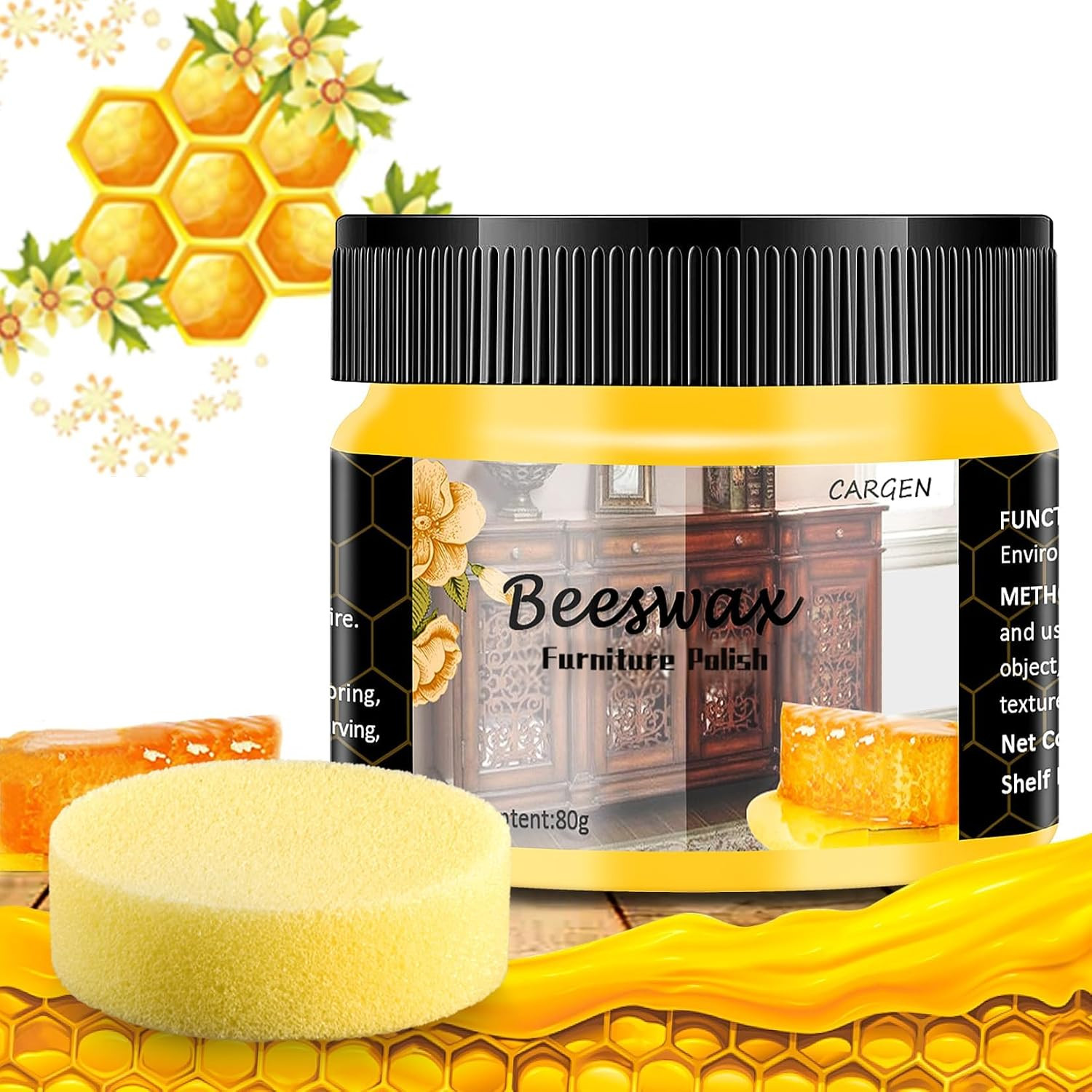 Beeswax Furniture Polish Wood Wax – Wood Polish & Conditioner Restorer for Hardw