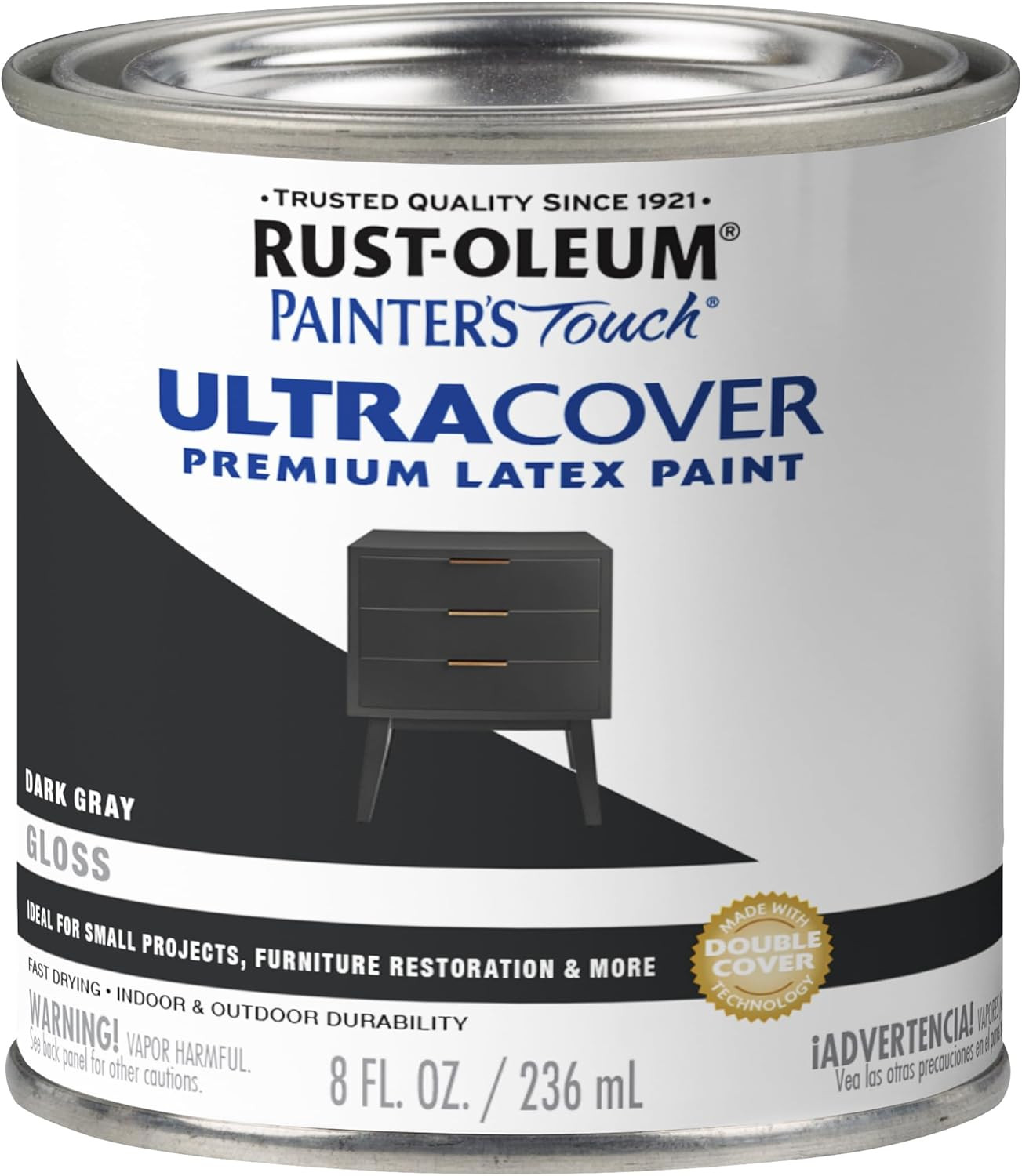 1986730 Brush Painter’S Touch Ultra-Cover Multi-Purpose Enamel Paint, 1/2 Pt Can