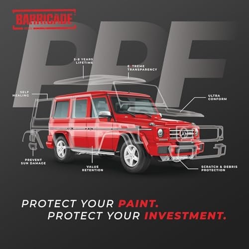 Barricade Premium 8 Year Clear Paint Protection Film TPU 24″ x 60″ Clear Gloss