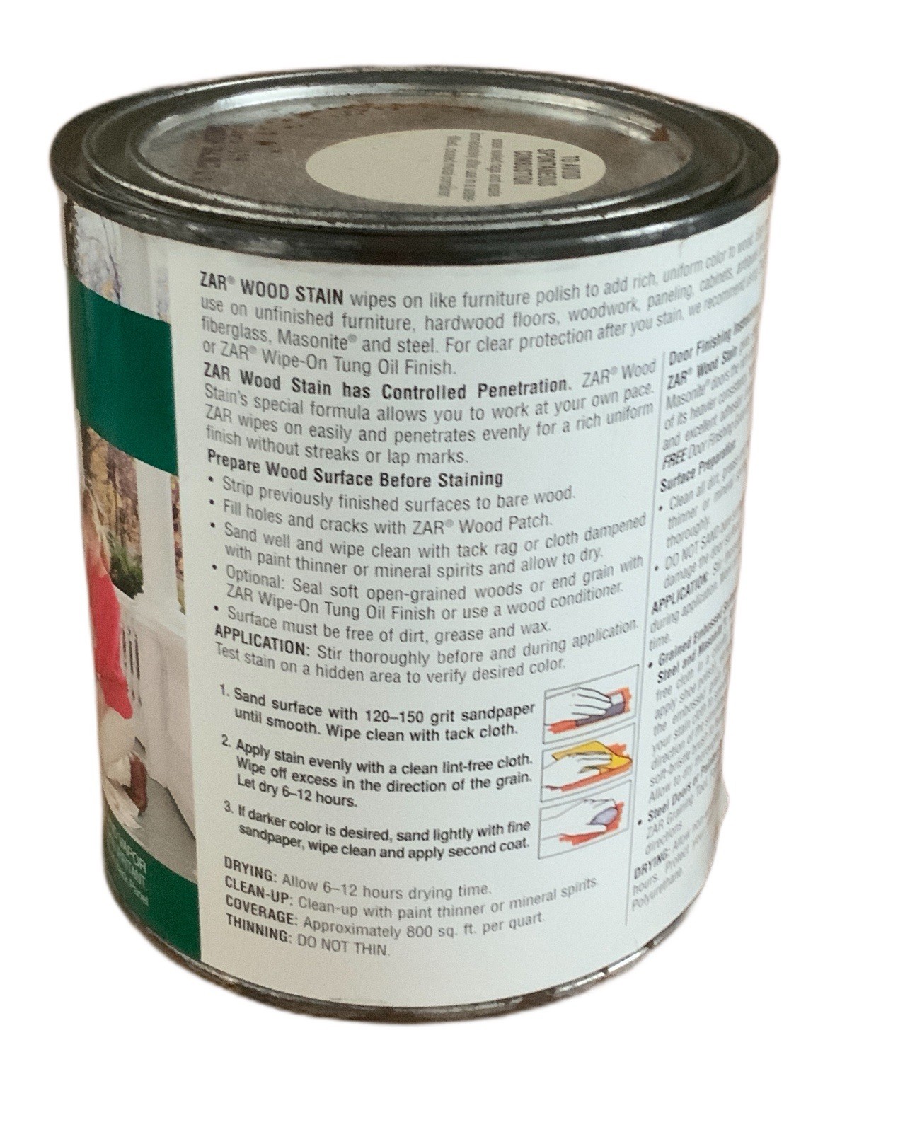 ZAR Quart 119 Dutch Walnut Oil Based Interior Wood Stain 11912 17A17 Can