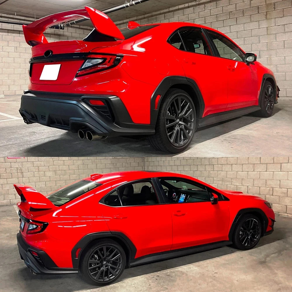 Rear Trunk Spoiler Wing Compatible with 2022-2025 Subaru WRX, Unpainted Black