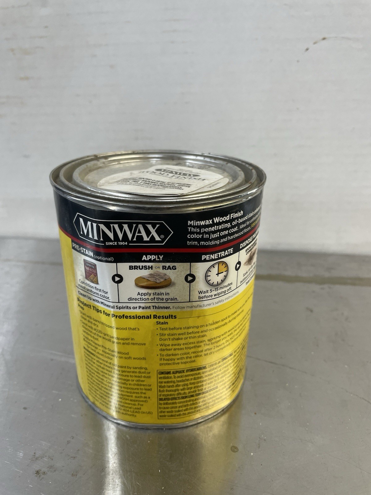 Minwax Wood Finishing Penetrating Stain, Silvered Gray 282, 1 Quart, New Sealed