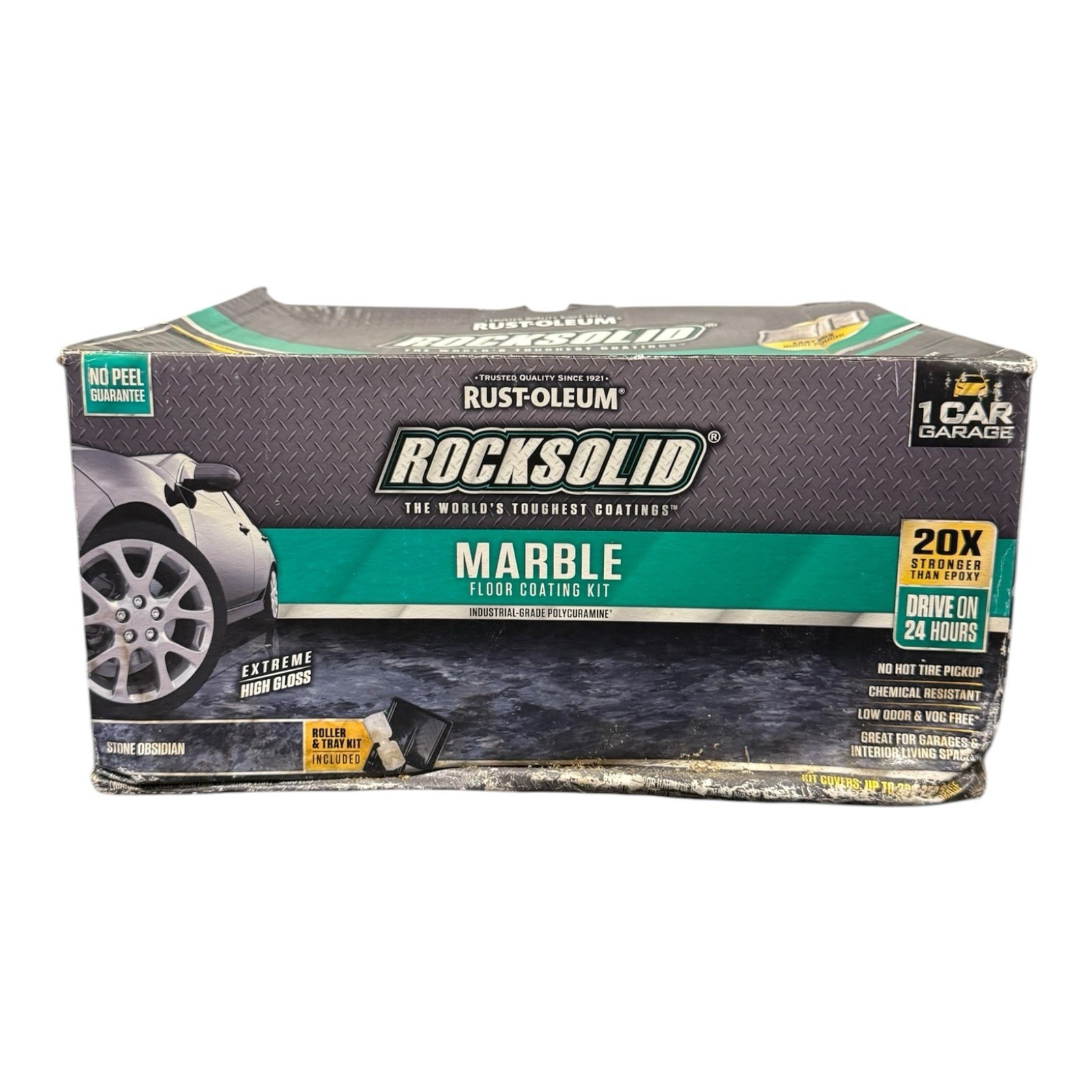 Rust-Oleum ROCKSOLID Marble Stone Obsidian Garage Floor Kit 70oz NEW
