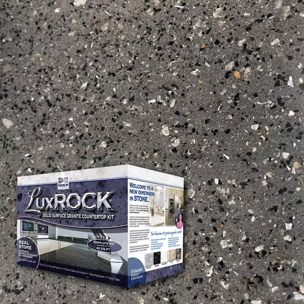 Luxrock 40 Sq.Ft. Basalt Mist Solid Surface Granite Countertop Kit