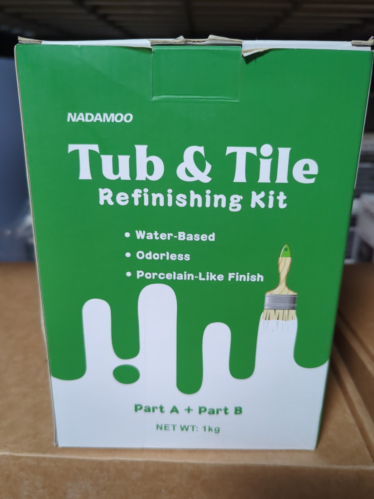 NADAMOO Tub and Tile Refinishing Kit White 500G / 17 Oz, DIY Bathtub