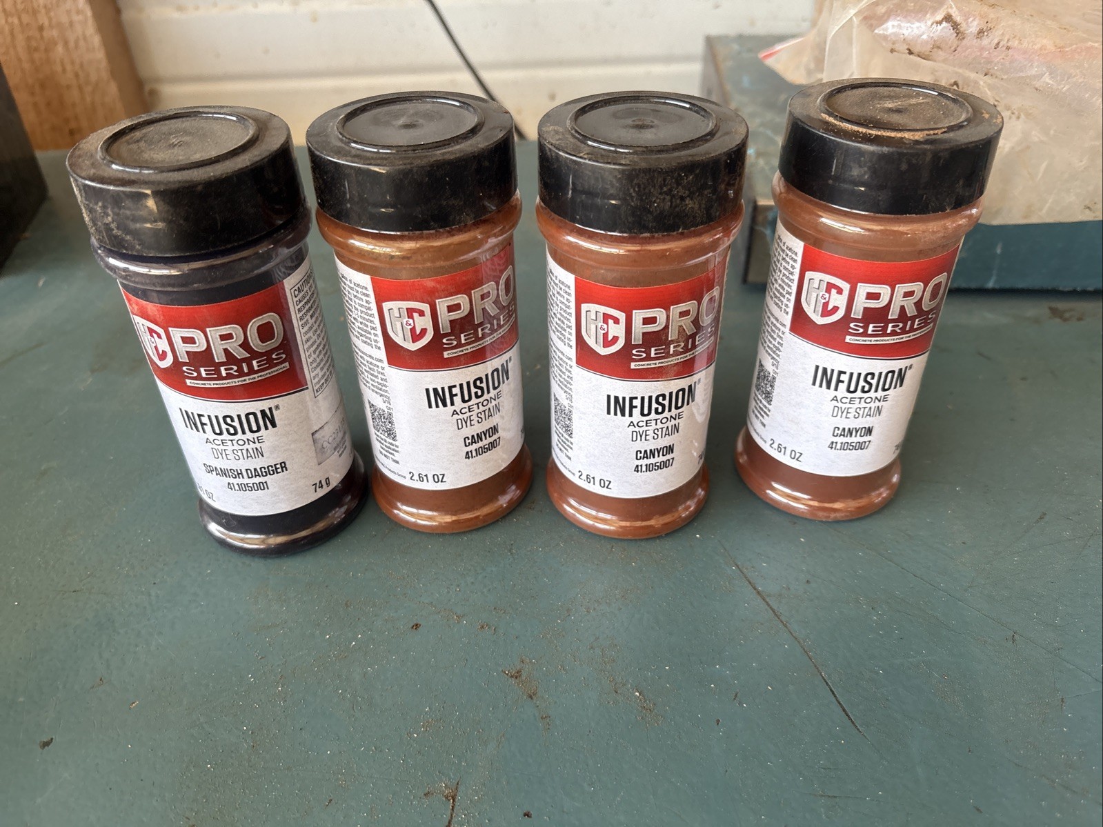 H&C Infusion Pro Series Acetone Dye Stain Powder Canyon / Spanish Dagger Lot