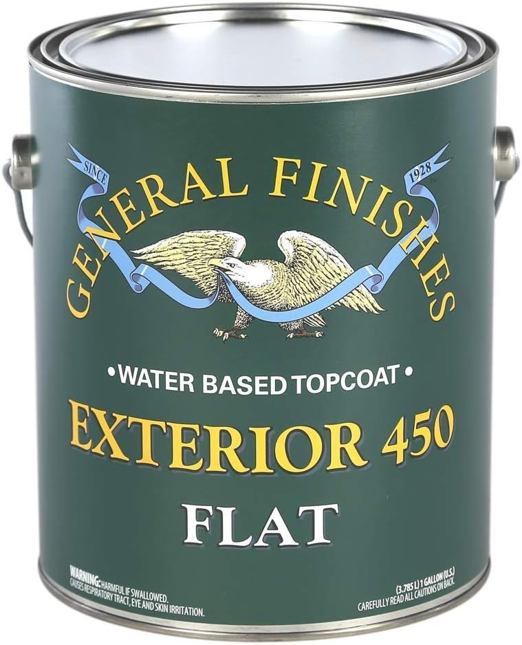General Finishes Exterior 450 Water Based Topcoat, 1 Gallon, Flat