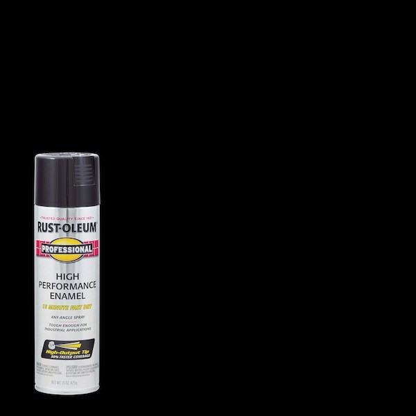 Rust-Oleum 7579838 Rust Preventative Spray Paint, Black, Gloss, Solvent, 15 Oz