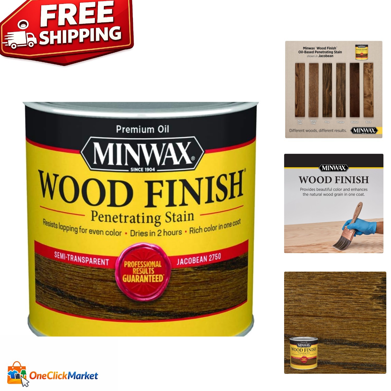 Jacobean Wood Stain 8 Fl Oz – Easy Application for Stunning Interior Finish