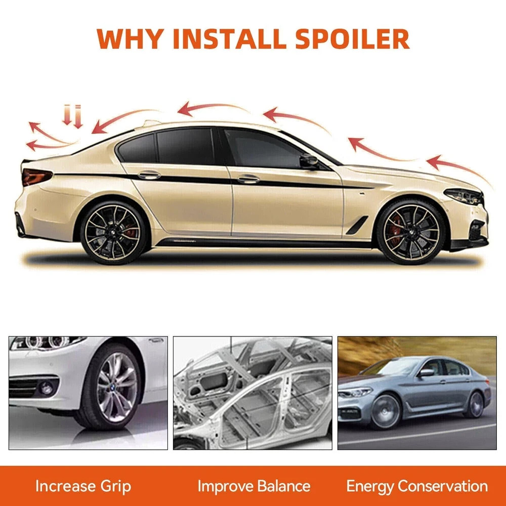 Rear Spoiler Wing Compatible with 2006-2011 BMW E90 3 Series & 2008-2012 E90 M3