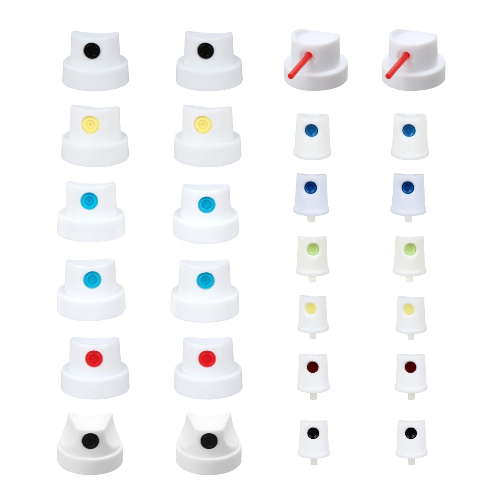 Universal Spray Paint Caps – Nozzle Adapter Replacement Tips – 26 Pack for Cans