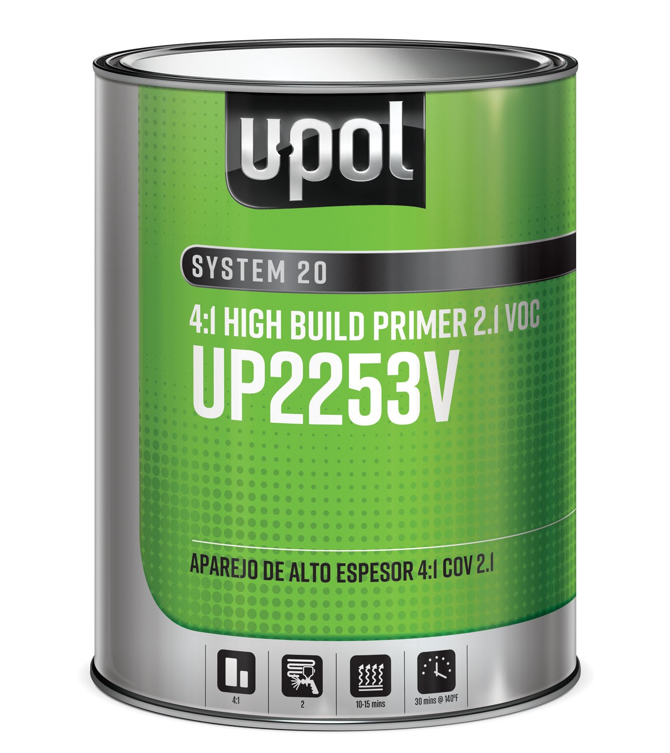 2.1 VOC 4:1 High Build Primer, Gray, 8lbs UPL-UP2253V