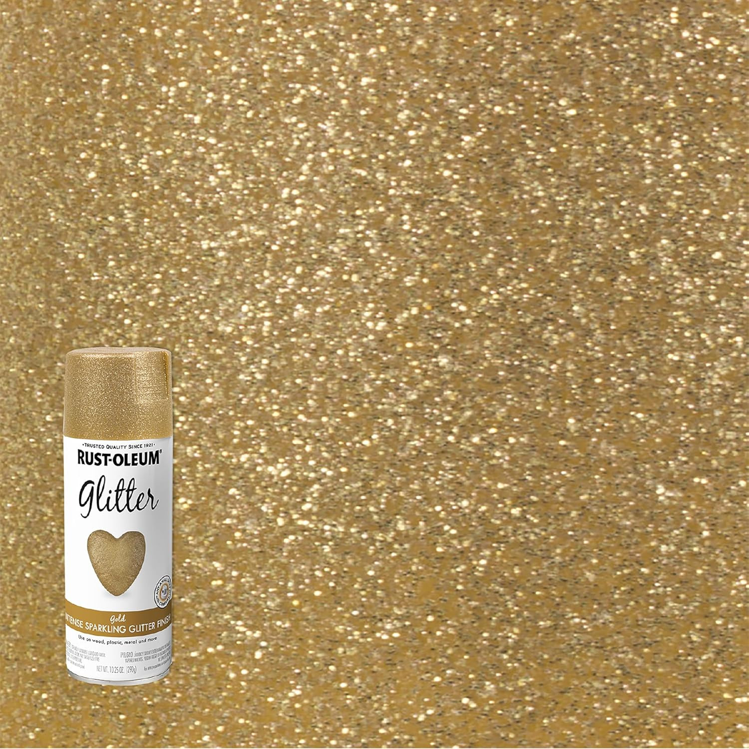 301495 Specialty Glitter Spray Paint, 10.25 Oz, Gold