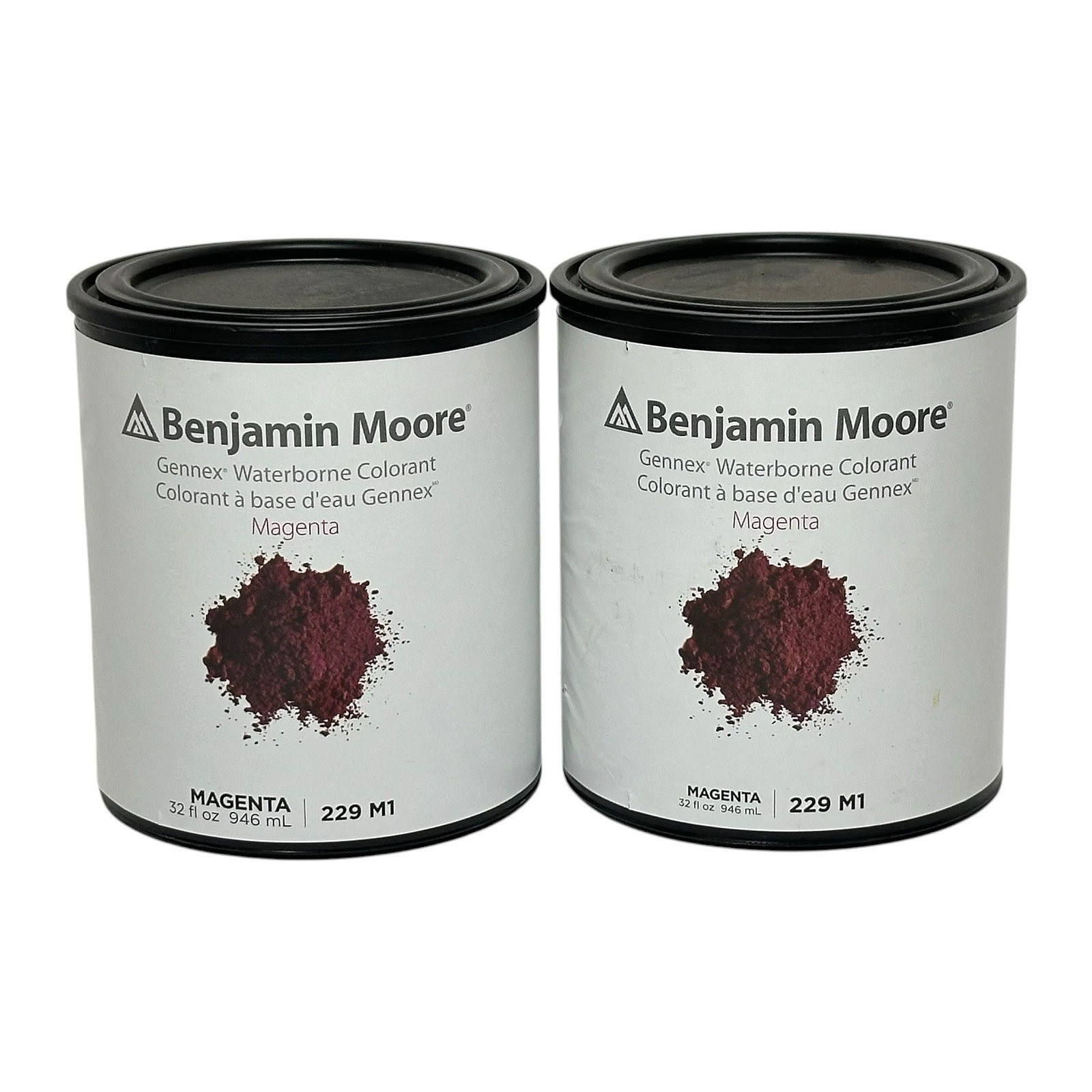 BENJAMIN MOORE GENNEX WATERBORNE COLORANT 32oz MAGENTA 229 M1 – LOT OF 2