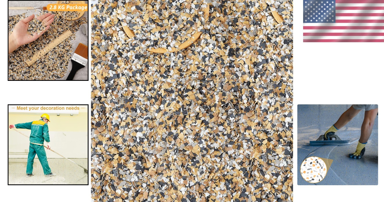 2.8 Kg Decorative Epoxy Color Chips for Stylish Floors & Walls – 6 Colors